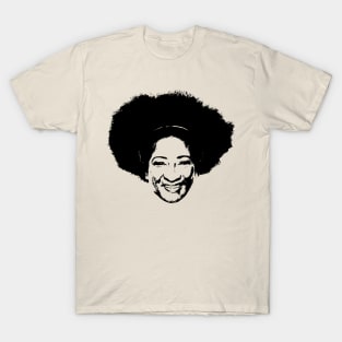 Wanda Sykes: Hilarious Comedy Queen Portrait with Big Afro T-Shirt